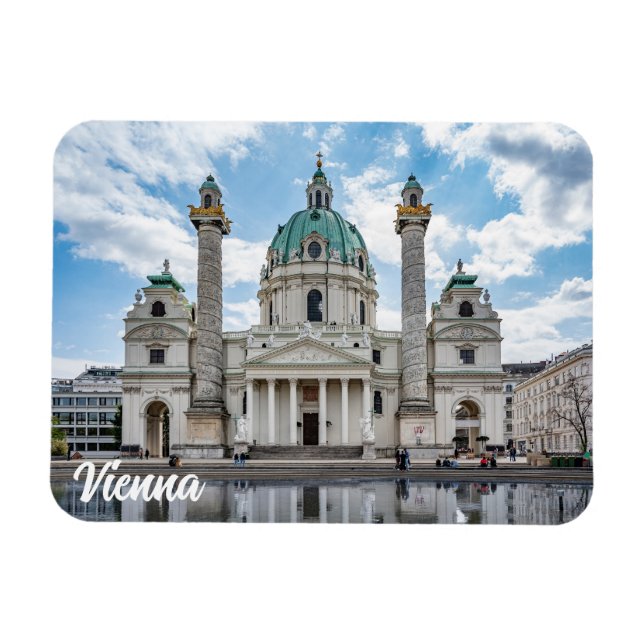 Karlskirche in Vienna, Austria Magnet (Horizontal)