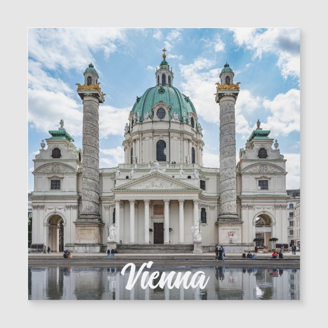 Karlskirche in Vienna, Austria Magnet (Front)