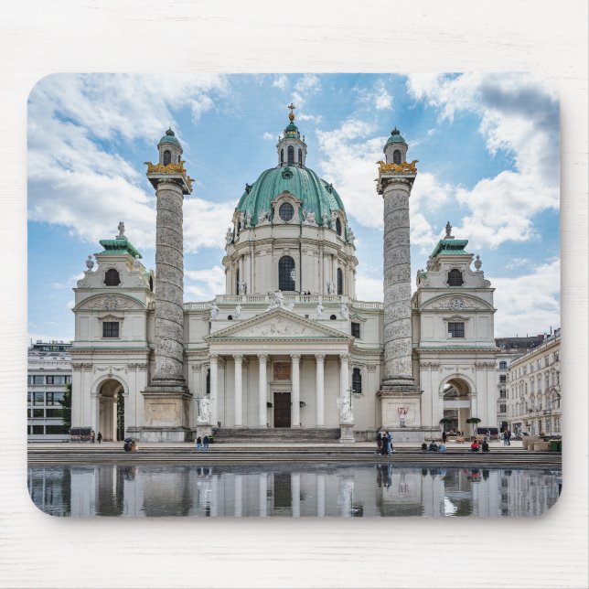 Karlskirche in Vienna, Austria Mouse Mat (Front)
