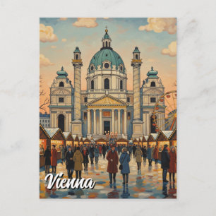 Karlskirche Karlsplatz Vienna Austria Travel Postcard