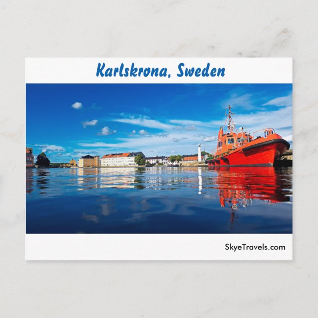 Karlskrona, Sweden Postcard (Front)