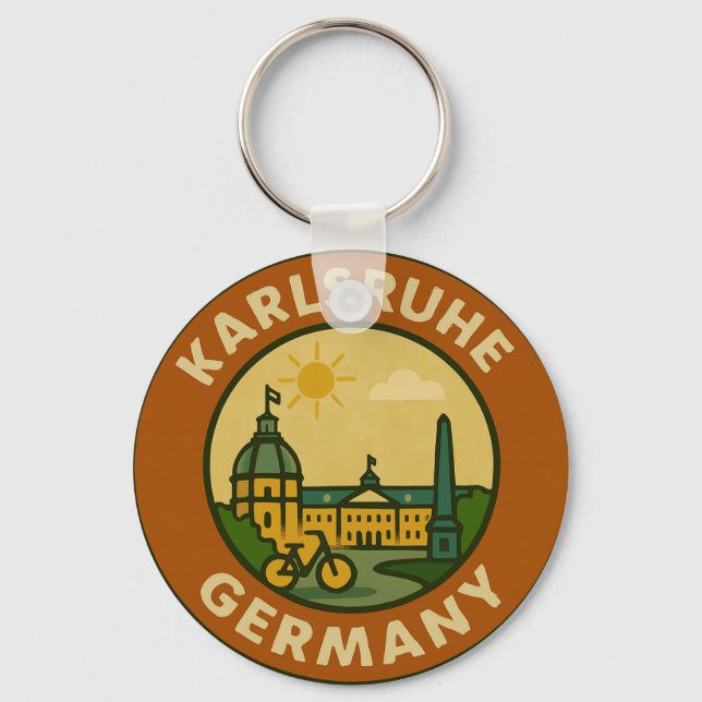 Karlsruhe German Urban Emblem Key Ring (Front)