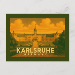 Karlsruhe Germany City Art Postcard