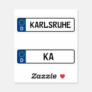 Karlsruhe kennzeichen, German Car License Plate