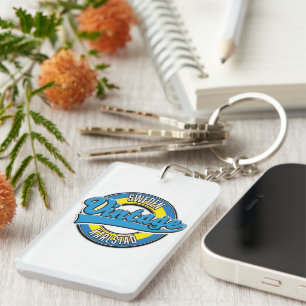 karlstad sweden vintage style logo. key ring