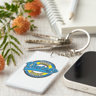 karlstad sweden vintage style logo. key ring
