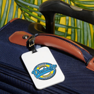 karlstad sweden vintage style logo. luggage tag