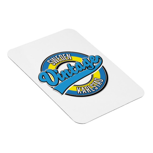 karlstad sweden vintage style logo. magnet (Right Side)