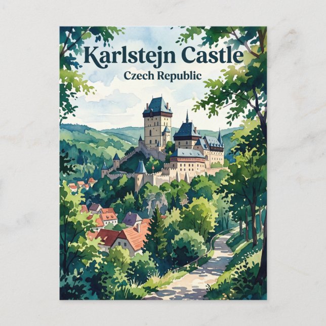 Karlštejn Castle Czech Republic Postcard (Front)