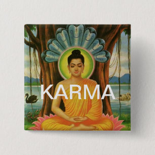 KARMA 15 CM SQUARE BADGE