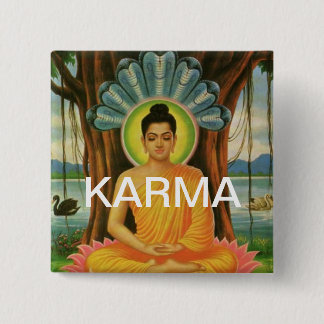 KARMA 15 CM SQUARE BADGE