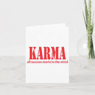 Karma All Success Starts In The Mind Sticker  Card