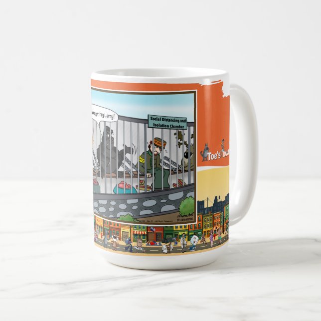 Karma At The Zoo | Satirical Humor Classic Coffee Mug (Front Right)