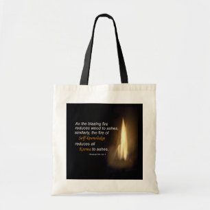 Karma - Blazing Fire - Self-knowledge Quote Bag