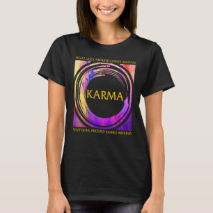 Karma Buddha Yoga Vintage Universal Law Buddhism P T-Shirt