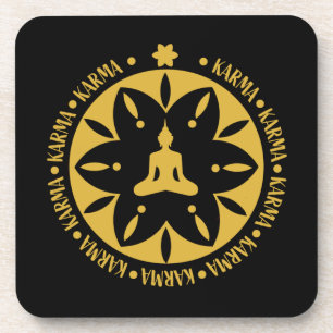 Karma Buddhist Religion - Buddhism Six Sages Coaster