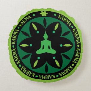 Karma Buddhist Religion - Buddhism Six Sages Round Cushion