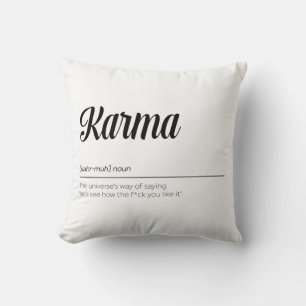 Karma Definition Funny Cushion