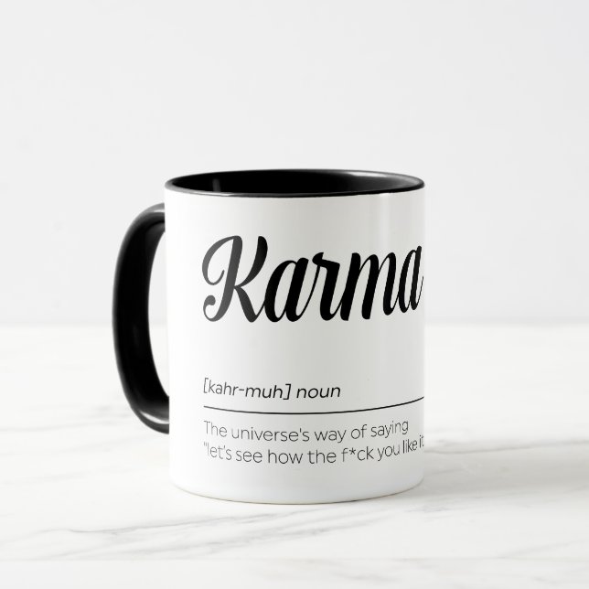 Karma Definition Funny Mug (Front Left)