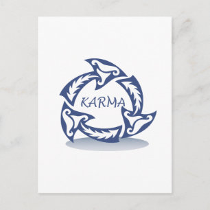 Karma design postcard