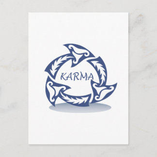 Karma design postcard