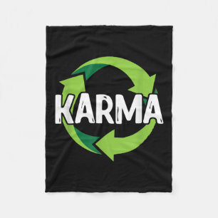 Karma Destiny Meditation Recycling Environmental P Fleece Blanket