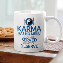 Karma Has No Menu... Yin Yang Graphic