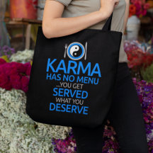 Karma Has No Menu... Yin Yang Graphic
