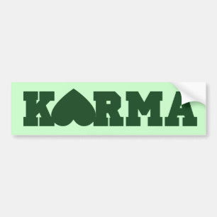 Karma Heart Bumper Sticker