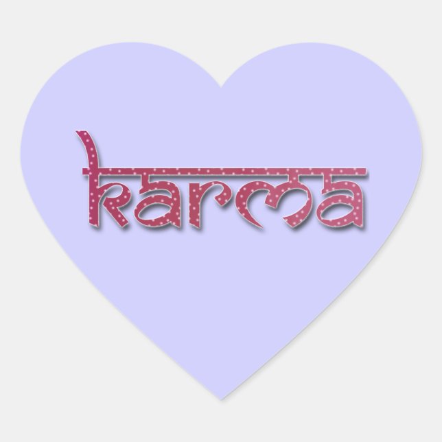 karma heart sticker (Front)