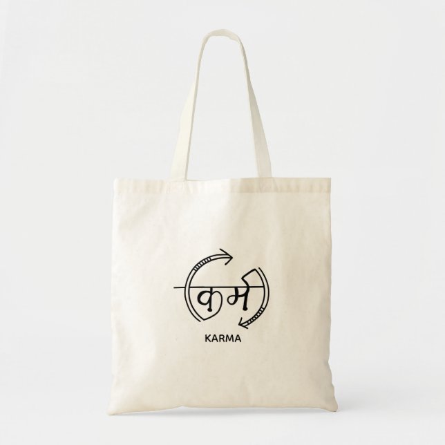 Karma hindu yoga bag tote bag spiritual  (Front)