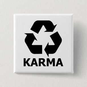 Karma Recycle 15 Cm Square Badge