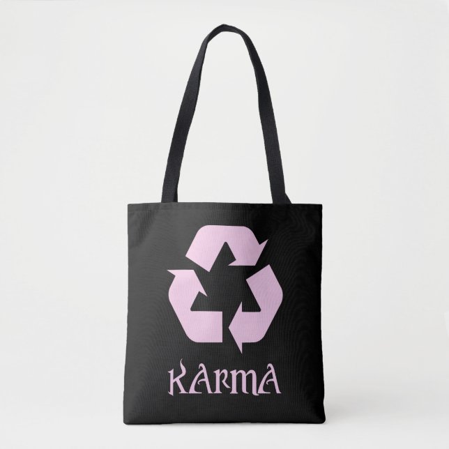 Karma Recycle What Goes Around Comes Around Tote Bag (Front)