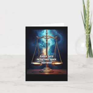 Karma Says Intentions Shape Destinies. Sticker  Card
