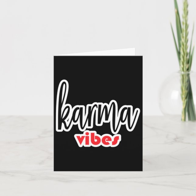 Karma Vibes Sticker  Card (Front)