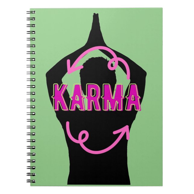 karma , yoga pose notebook (Front)