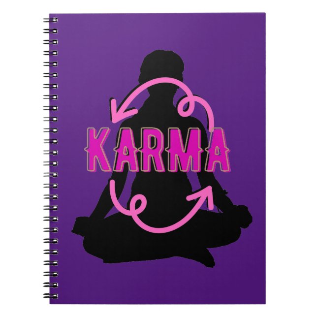 karma , yoga pose notebook (Front)