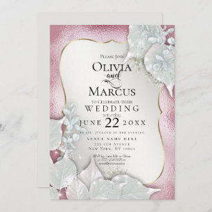  Karmila   Custom Pale Burgundy Pearl Shimmer 2 Invitation