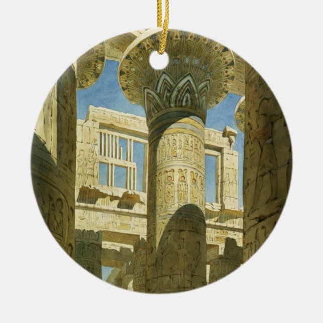 Karnak, c.1866 (w/c on paper) ceramic tree decoration (Front)