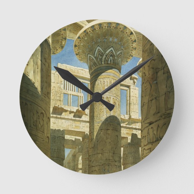 Karnak, c.1866 (w/c on paper) round clock (Front)