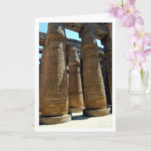 Karnak Temple Columns Portrait, Luxor, Egypt Card