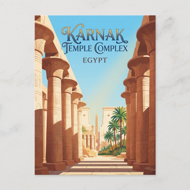 Karnak Temple Complex Egypt Postcard (Front)