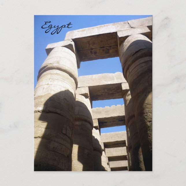 karnak top columns postcard (Front)