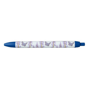 Karner Blue - The Endangered, with Wild Lupine Black Ink Pen