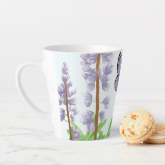 Karner Blue - The Endangered, with Wild Lupine Latte Mug