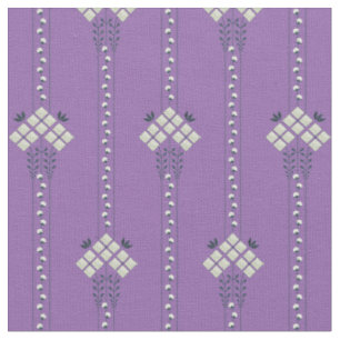 Karo flowers and curls pattern fabric