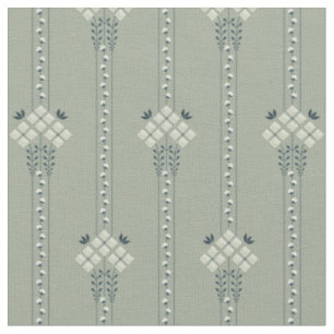 Karo flowers and curls pattern fabric