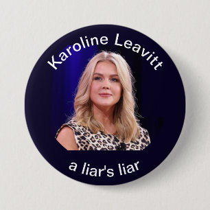 karoline leavitt 7.5 cm round badge