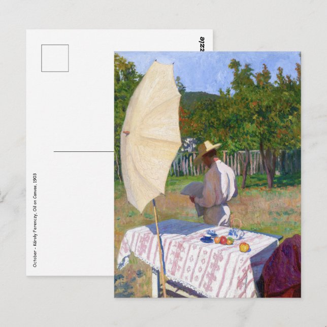 Károly Ferenczy - October Postcard (Front/Back)