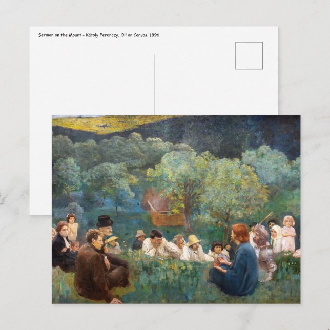 Károly Ferenczy - Sermon on the Mount Postcard (Front/Back)